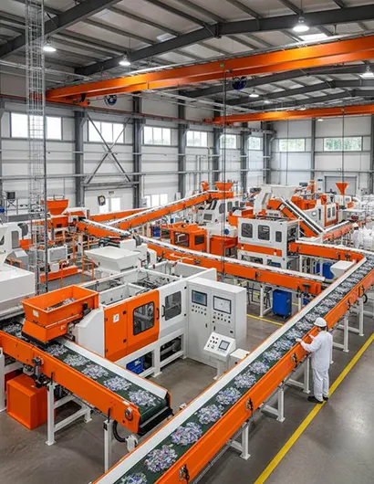 Industrial machinery inside a manufacturing facility representing EPC project solutions